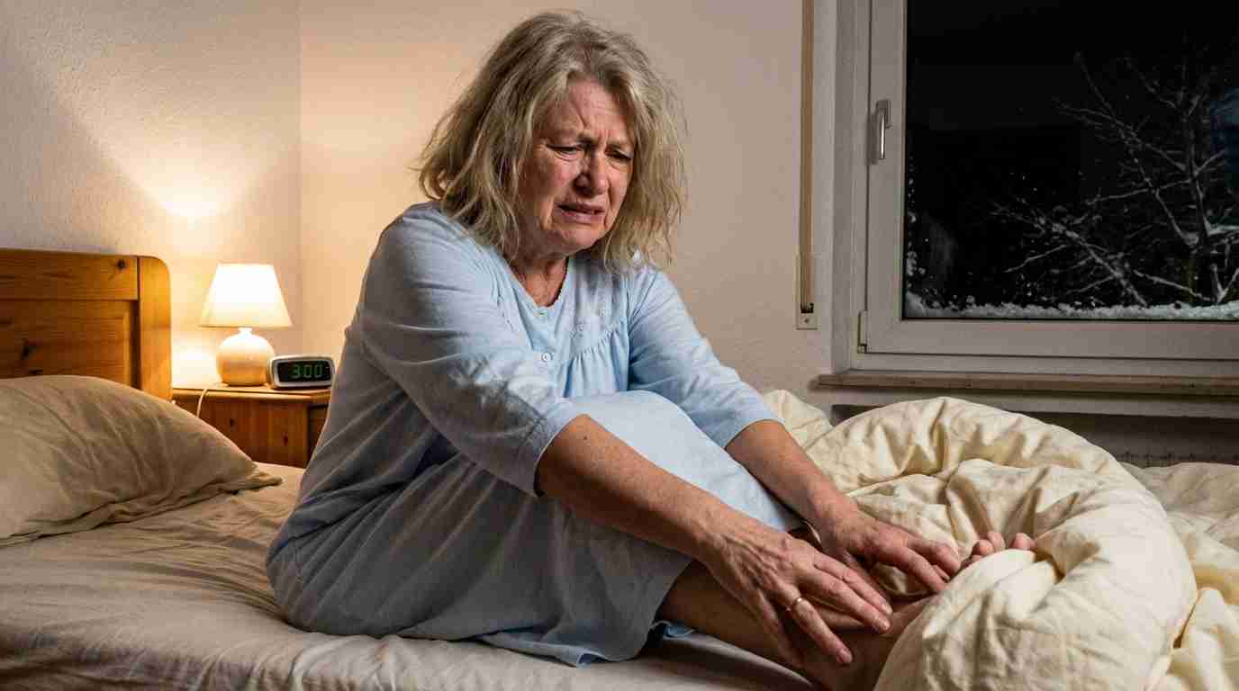 Older adult dealing with burning and tingling feet